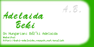 adelaida beki business card